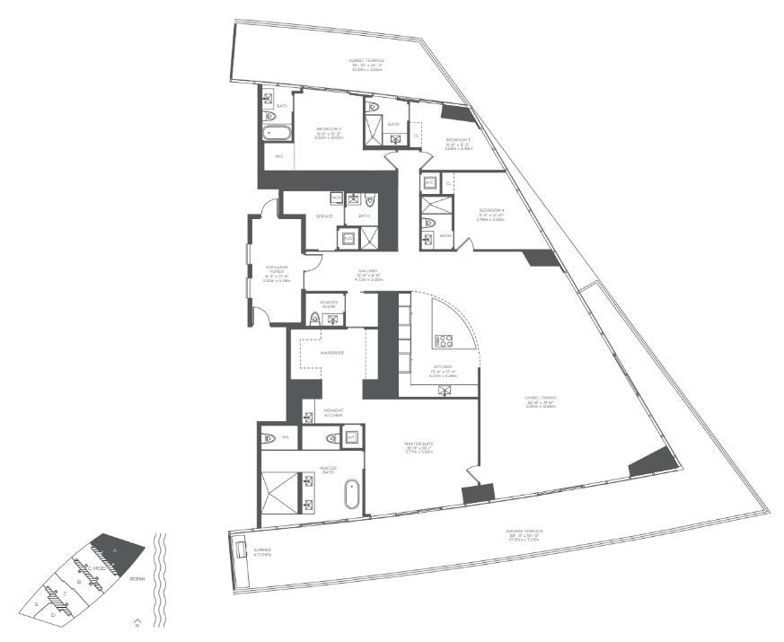 Armani Residences floor plan A