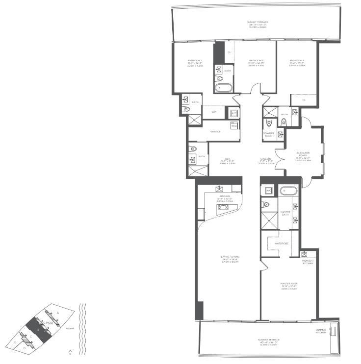 Armani Residences floor plan B