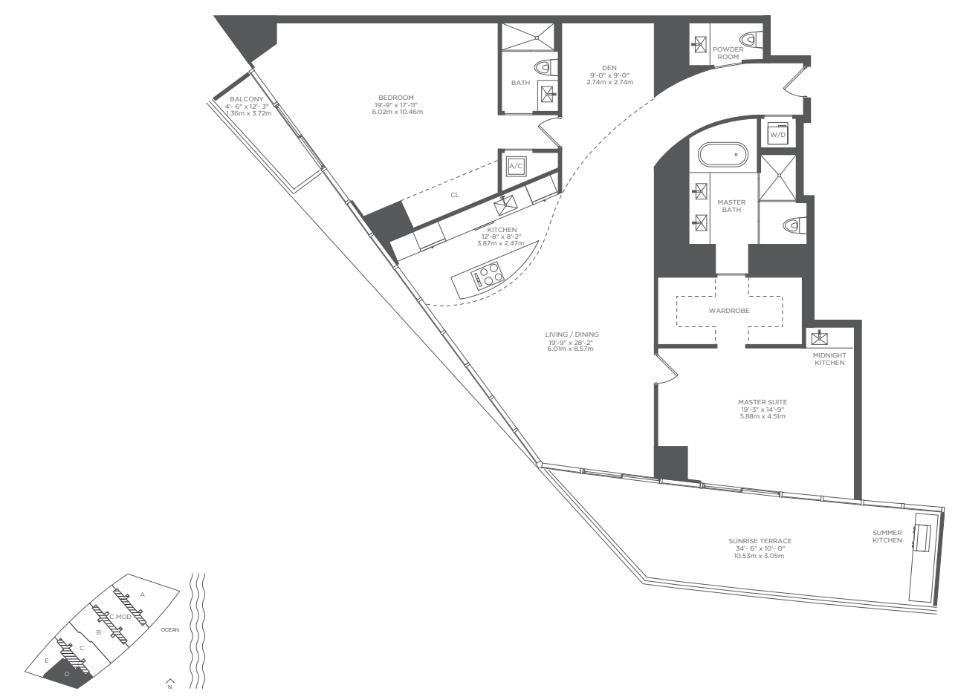 Armani Residences floor plan D